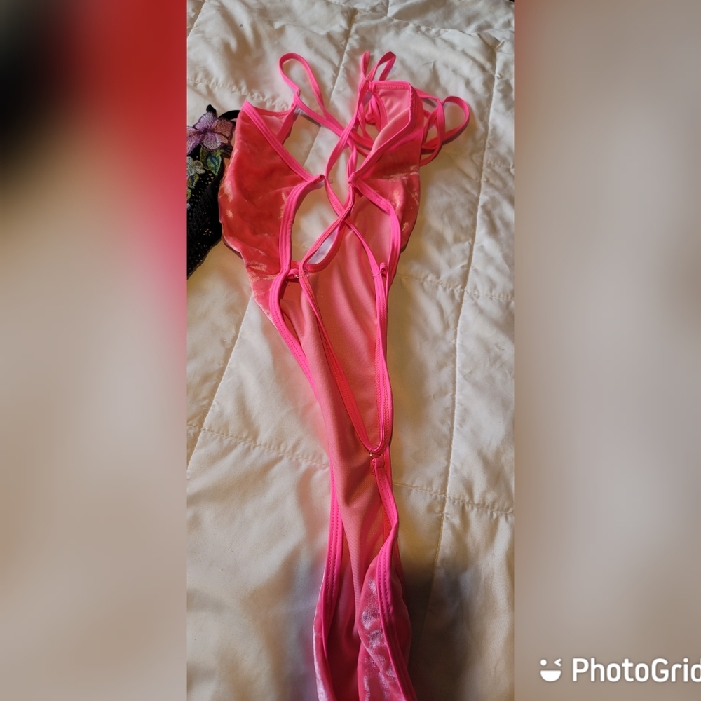 Crushed velvet one piece